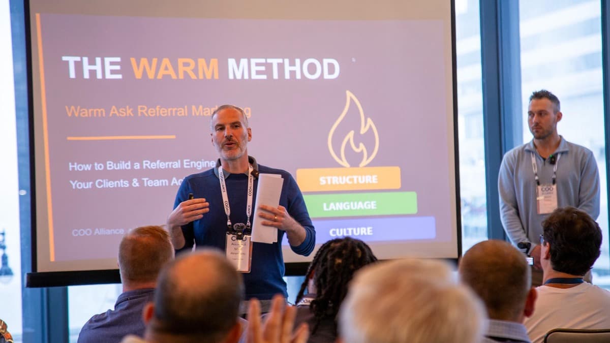 Presenting The WARM Method at COO Alliance